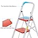 LUISLADDERS Step Ladder 4 Step Folding Step Stool Heavy Duty Kitchen Step Ladder Sturdy with Handrails, Anti-Slip and Wide Pedal Lightweight Portable for Adults Home 350 lbs
