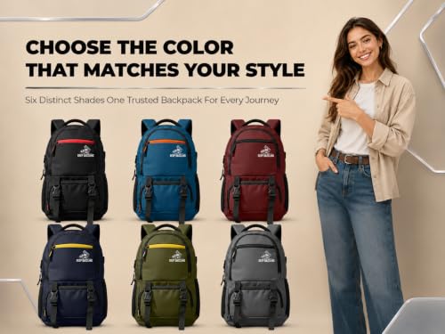 Image of Large 40 L Laptop Backpack Unisex Bag For School|College & Office, Water-Repellent, USB Charging Port, Spacious Compartment, 2 Side Bottle Pockets And Rain Cover(Black)