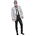 Produktbild NET TOYS Showjacket Silber Pailletten Jacke Glitzerjacke Showmaster Glitzer Pailletten Show Jacket Paillettenjacke Herrenjacke M 48/50