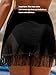 CUPSHE Womens Coverup Only Bikini Bottom Fashion High Waisted Sarong Sheer Mesh Swim Skirt Wrap Front Tassel Trim, S Black