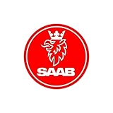 VeroCh 1 Pièces Auto Emblem Logo Autocollant,pour Saab 9-3 92 9-2X 96 900 93 99 9000 9-5 9-4X 9-7 Phoenix 9-X Sonett,ABS Autocollant Métal Logo 3D Remplacement Étanche Anti Poussière Anti Rayures