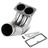 Dual 3.5 Inches OD Inlet Stainless Steel Intake Manifold Elbow Tube for Ram Truck 2500 3500 6.7L Turbo Diesel 07-18