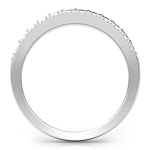 Metal Factory Sterling Silver 925 CZ Cubic Zirconia Wedding Band Ring2