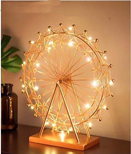 Amazon ストリングライトの観覧車 家のリビングルームの装飾 レトロ鉄観覧車のモデル装飾的な クリエイティブな結婚式のギフトジュエリーギフト ゴールド M 置物 オブジェ オンライン通販