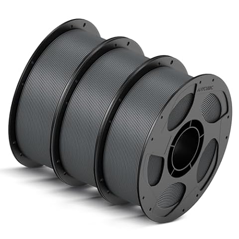 ANYCUBIC High Speed 3D Printer Filament 1.75mm, Up to 10X Faster, Rapid PLA Filament with High Prints Quality, Accuracy +/- 0.02mm, Print with FDM 3D Printer,3 Pack 1KG Reusable Spool, Grey*3