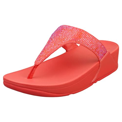Image of Fitflop Lulu Crystal Toe Post EC5 Toe Separator Pink Coral Size: EU 37, Rosy Coral, 5 Men