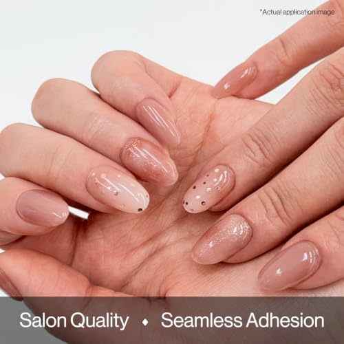 Image of ohora Semi Cured Gel Nail Strips | Pink, Marble, Glitter | N Sheer Blush