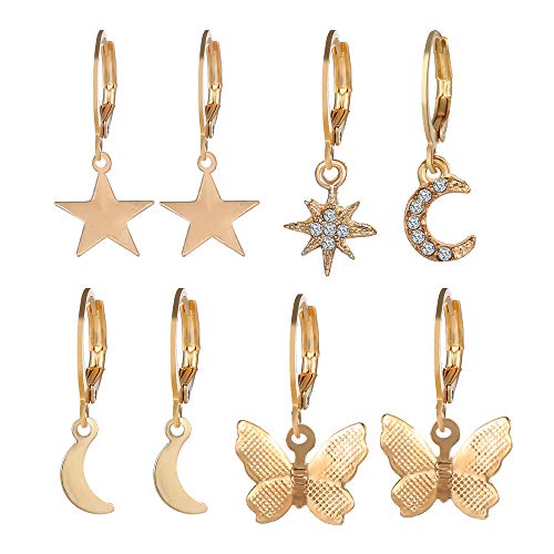 Image of Shining Diva Fashion Stylish Combo Metal Earrings for Women and Girls