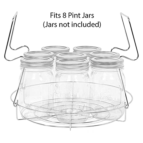 Canning Rack,Canning Jar Rack,Steamer Rack Bath Canning or Pressure Canning, Fit for Kinds of Jars-Silver