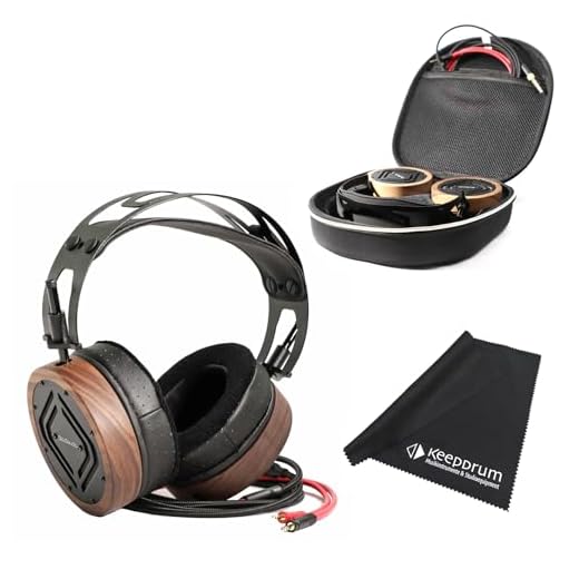 Ollo Audio S5X 1.1 - Auriculares Abiertos de Estudio de Referencia + Funda para Auriculares + paño de Microfibra keepdrum