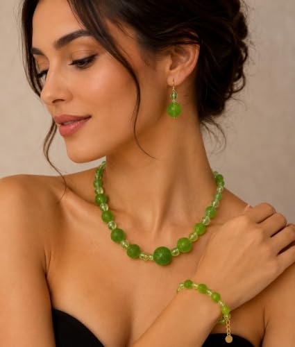 Collar de cristal de Murano Antica Murrina y pendientes elegantes hechos a mano 2