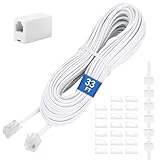 Excellente extension : le cordon de ligne téléphonique de haute qualité pour ligne fixe vous permet de placer votre téléphone jusqu'à 7,6 m de la prise murale, offrant une flexibilité dans votre configuration