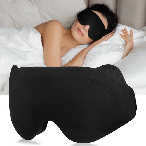 Acsatont 3D Schlafmaske für Seitenschläfer, Augenhöhlen Schlafbrille mit Verstellbar Gummiband für Herren und Frauen, 100% Lichtblockierende,...