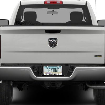 Dodge Ram Dual Logo Chrome Metal License Plate Frame