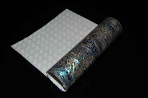 Dragon Paua Shell Flexible Enhanced Adhesive Veneer Sheet (size: 9.4