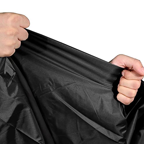 GDCYCDG Kaminholzregal Abdeckung, 600D Oxford Schutzabdeckung für Brennholzregal, Schutzhülle für 2 m Kaminholzregal im Freien, wasserdichte UV- anit 200 x 116 x 36 cm, Schwarz-8