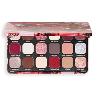 Revolution Beauty, Palette de Fards à Paupières Forever Flawless, 18 Teintes Pigmentées Mattes & Irisées, Végan & Sans Cruauté, Cherry Rebel