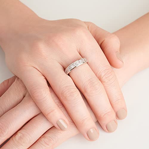 Morgan & Paige X4812500A8 925 Sterling Silver Platinum Plated Wedding Anniversary Rings thumb #1