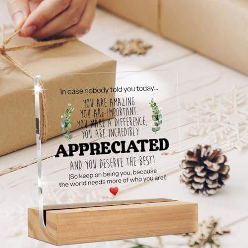 Bs amor Inspirational Gift Ideas - Thank You Gifts for Women Men Friends - Appreciation Gifts for Coworker - Motivational Quote Clear Desk Sign Decor Home Office Desk Decor (5 x 4 Inches) 3 41TkfviGjzL