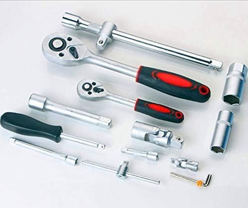 HUIYOPU 108-Piece Socket Set,1/4" &1/2" Drive Ratchet with Bits, Quick Release Ratchet Wrench - CR-V Mechanic Tool Set for Home Repairs, Workshops, Car Bicycle Repair, DIY, Engineering Studies 8 HUIYOPU 108-Piece Socket Set,1/4" &1/2" Drive Ratchet with Bits, Quick Release Ratchet Wrench - CR-V Mechanic Tool Set for Home Repairs, Workshops, Car Bicycle Repair, DIY, Engineering Studies - Image 8