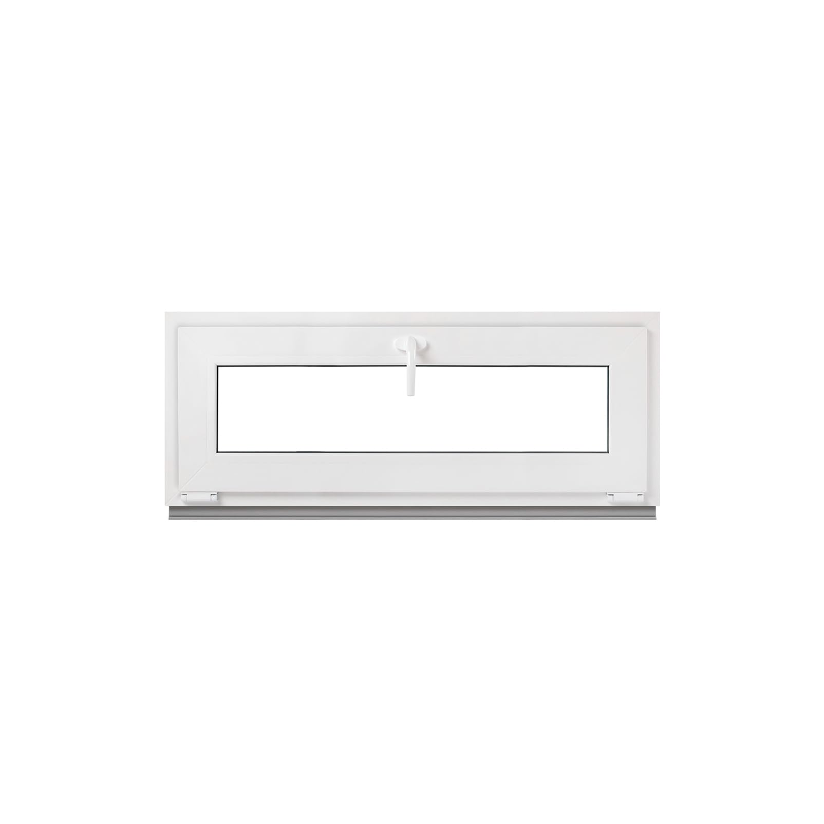 Framex Finestra per cantina, bianca, 105 x 45 cm, 2 scomparti da 32 mm (4/24/4), finestra in plastica, larghezza x altezza (1050 x 450 mm), funzione finestra ribaltabile