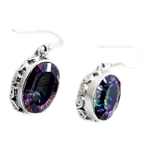 Boucles d'oreilles mystic quartz argent légères anti irritation oreille