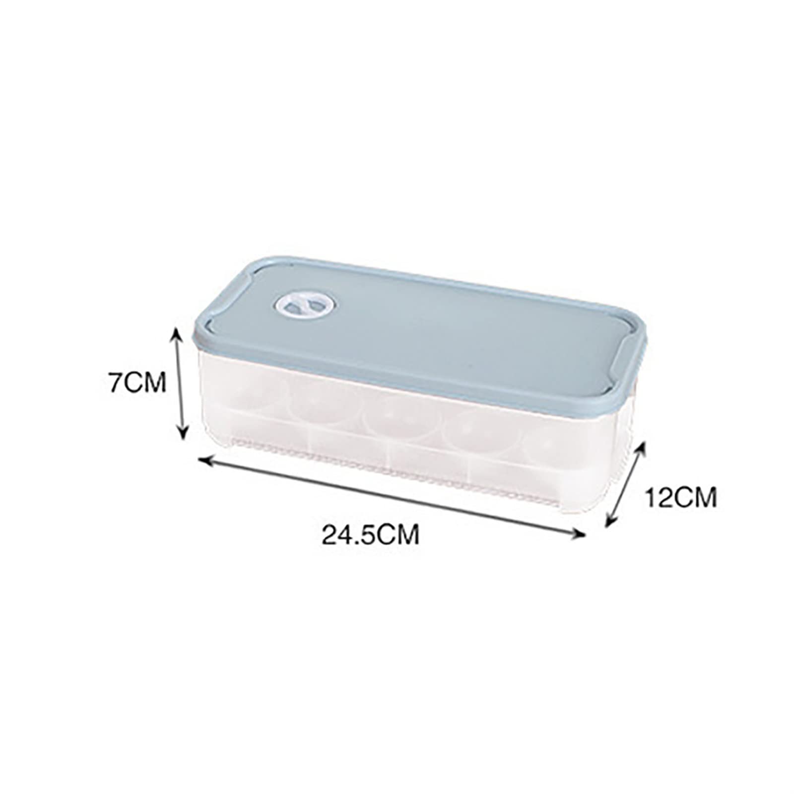 Bandeja de plástico para huevos, Bandeja plástica azul de la caja almacenamiento del huevo for el organizador tenedor contenedor refrigerador los 24.5x12x7cm