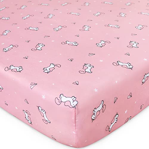 Image of Crib Sheets Girl 2-Pack, Fitted Crib Sheets 52'' x 28''