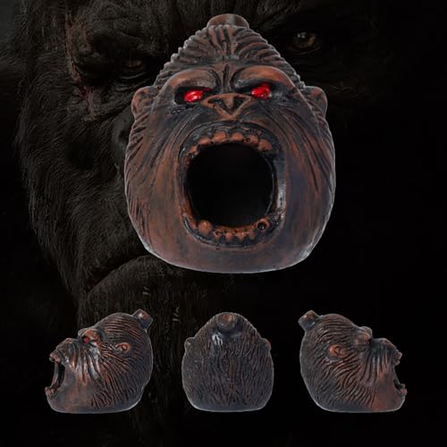 Aztec Death Whistle, Up To125+ Decibels Loud Real Screaming Silbato Azteca Death Whistles Loudest Authentic Human Ehecachichtli Sounding Screams Aztec War Whistle Halloween Costumes Gift (Brown)