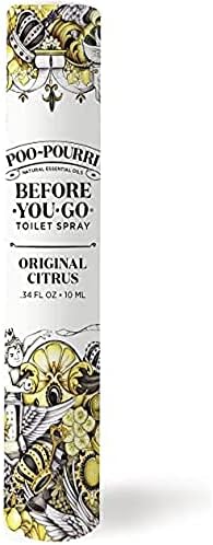 Poo-Pourri Before-You-Go Toilet Spray, Original Citrus, Travel Size 10 mL - Lemon, Bergamot and Lemongrass