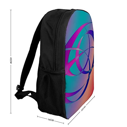 Mochila escolar unisex de 17 pulgadas y mochilas de moda para estudiantes con geometría 2