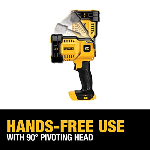 DEWALT 20V MAX LED Work Light, Handheld Spotlight with 508 Yard Distance, Pivoting Head, 1500 Lumens, Cordless, Battery Not Included (DCL043) - Image 10