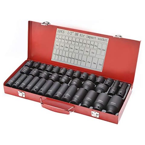 KATSU 35PC Impact Socket Set 1/2 Inch Cover