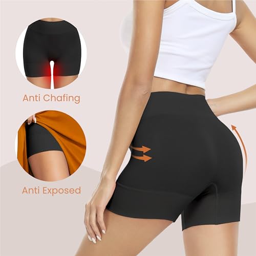 Image of BESTENA 3 Pack Slip Shorts for Under Dress Anti Chafing Shorts Boyshorts Panties for Women