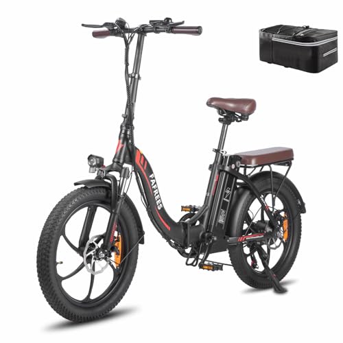 Fafrees [Oficial] Bicicleta eléctrica F20-PRO, 20 Pulgadas Plegable Bicicleta Urbana eléctrica, 250 W fatbike, 18Ah batería, Rango de 140 km, E-Bike para Adultos, Negro