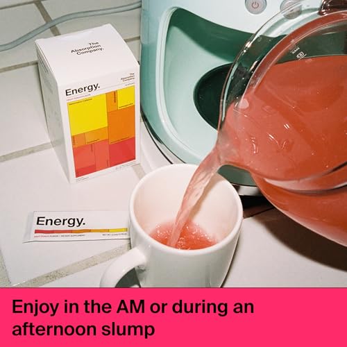 Image of The Absorption Company Energy Drink Powder Mix Packets - Clean Energy Booster to Support Alertness with 150mg Natural Caffeine & Vitamin C - Fruit Punch Flavor, 14 Sticks
