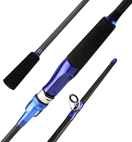 Fertilundant Fishing Rods - 2 Piece Spinning Rod Durable 24 Ton Carbon Fiber Graphite Fishing Pole, Oxide Ring Stainless Steel Guides, Comfortable EVA Handle (5.9FT)
