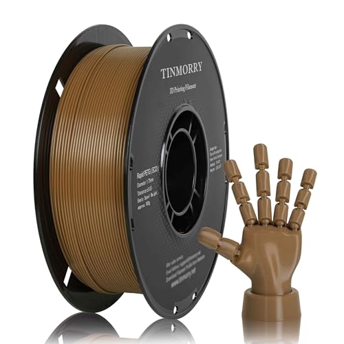 Image of TINMORRY PETG Filament 1.75, Rapid PETG-Eco 3D Printer Filament, Compatible with Most FDM 3D Printers, 1 KG 1 Spool, Coffee