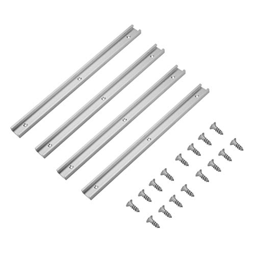 4pcs 400mm 30 Tipo T Track T-Slot de Aleación de Aluminio con Tornillos Autorroscantes para...