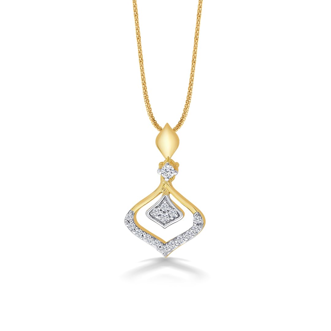 p. n. gadgil jewellers P. N. Gadgil JewellersP.N.Gagdil Jewellers 14 Karat Yellow Gold & Diamond Certified Gold Casual Pendant For Women DIDP0015 IJ/SI-picture-19