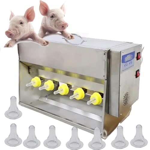 Dispensador de Leche para Lechones, Máquina de Alimentación Automática de Lechones a Temperatura Constante de Acero Inoxidable, Protección Contra la Falta de Leche, para Ovejas de Cerdo, 10 Bits, JY