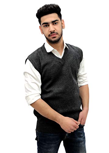 Image of Men Sleeveless Office Uniform Sweater - Daffodil