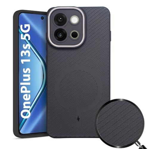 Image of LIRAMARK Rugged Carbon Fibre TPU Armor Silicone Back Cover Case for OnePlus 13s 5G