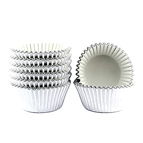 Foil Cupcake Liners Baking Cups Paper Standard Silver, 200 Pack #TOP1
