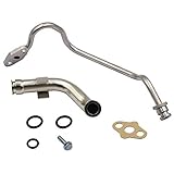 YHB Updated Turbo Feed & Drain Line Tube Compatible With Ford 6.0L F250 F350 F450 F550 904-192 625-210 - Powerstroke Diesel Updated Turbo Supply Feed Line Drain Tube