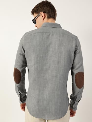 Image of Thomas Scott Men's | Solid | Full Sleeve | Regular Fit | Polyester | Button Down Collar | Casual Shirt