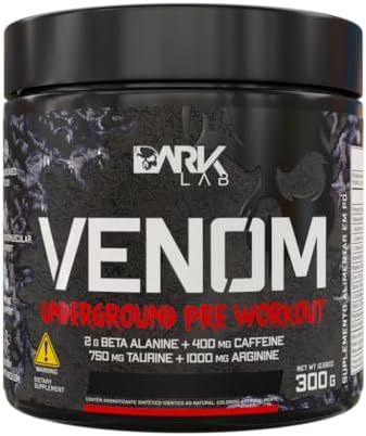 Pré-Treino Venom Underground Dark Lab 300g, Maçã Verde, Estímulo ...