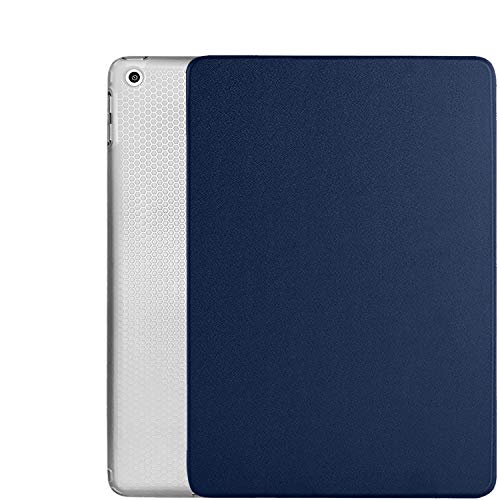 iPad Mini 3 2014 Mini 2 2013 Mini 1 2012 7.9 Inch [ Mini 3rd 2nd 1st ] Gen A1599 A1489 A1432 MH3F2LL/A MH3G2LL/A MH3E2LL/A Trifold Slim Smart TPU Transparent Back Cover - Navy Blue