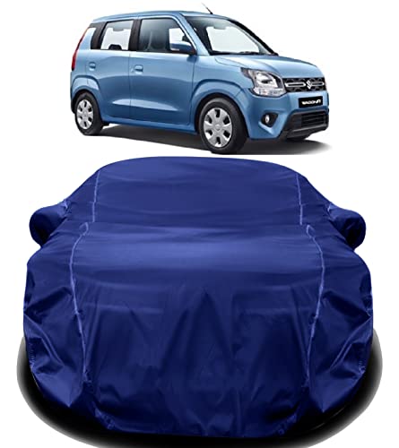 Image of AUCTIMO Wagonr Car Body Cover Waterproof /with Triple Stitched Fully Elastic Ultra Surface Body Protection for Car (Navy Look)