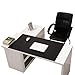 Produktbild qwert Pu Leder Schreibtischunterlage Beschützer Büro Schreibmatte Wasserdicht Anti-Slip Mauspad Erweiterte Gaming Schreibtisch Blotter Doppelte Seite Tabelle Auflage-schwarz 160x80cm(63x31inch)